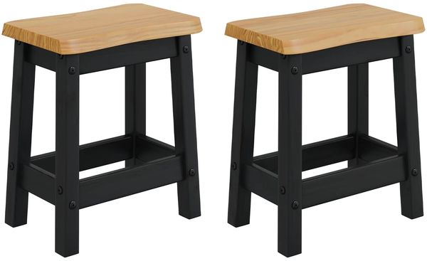 VidaXL Barhocker EKAI 2 pcs Schwarz 40 x 29 x 45,5 cm 42037011 Bild 2