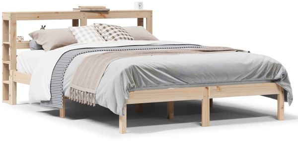 Doppelbett, Betten für Erwachsene, Massivholzbett ohne Matratze 140x190 cm Kiefernholz de2917