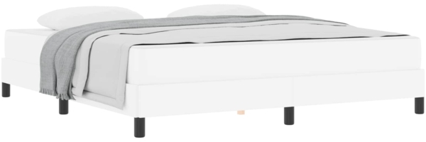 vidaXL Bettrahmen mit Matratze Reinweiß 180 x 200 cm Stoff 3398644