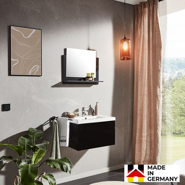 HOME DELUXE Badmöbel-Set 'WANGEROOGE - M', Schwarz