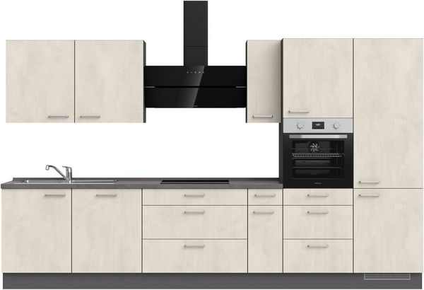nobilia® Küchenzeile "Riva II", vormontiert, Ausrichtung wählbar, Breite 360 cm, wahlw. mit E-Geräten