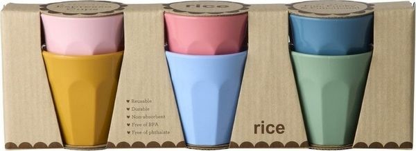 rice Espressotasse Espressobecher Set 6er 80 ml Melamin spülmaschinengeeignet