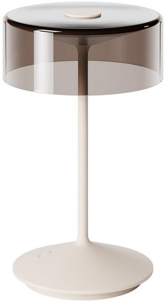 SIGOR LED Tischleuchte Akku-Glasleuchte NUMOTION dünenbeige, Dimmbar, LED fest integriert, Warmweiß