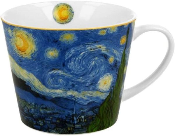 DUO ART GALLERY Becher 610 ml STARRY NIGHT New Bone China Porzellan