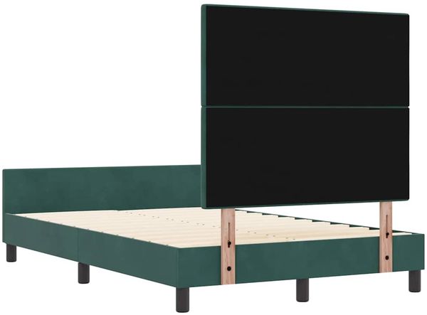 vidaXL Boxspringbett mit Kopfteil Dunkelgrün 120 x 190 cm Samt 3344930 Bild 9