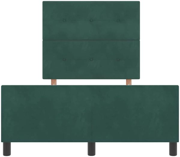 vidaXL Boxspringbett mit Kopfteil Dunkelgrün 120 x 190 cm Samt 3344930 Bild 7