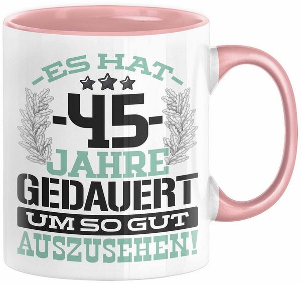 Trendation Tasse 45. Geburtstag Lustig Geschenk Männer Frauen Geschenkidee zum 45er Man