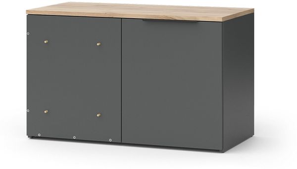 Eckkommode Wido Anthrazit 80 x 50 cm Eck Kommode mit Tür Vicco