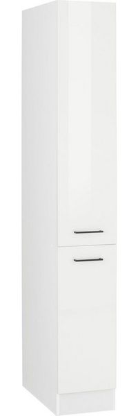 KOCHSTATION Apothekerschrank KS-Trier 30 cm breit, 200 cm hoch, mit 2 Auszügen und 5 Ablagen