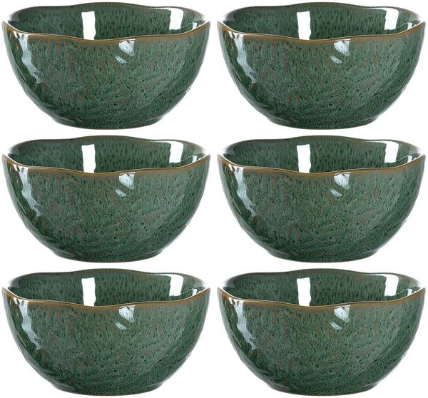 Leonardo MATERA Keramikschale klein 12 cm grün 6er Set