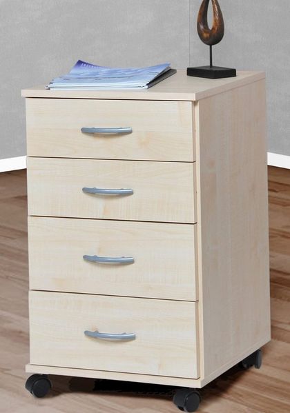 Rollcontainer Bürocontainer Schubcontainer Nachtschrank ahorn - ahorn