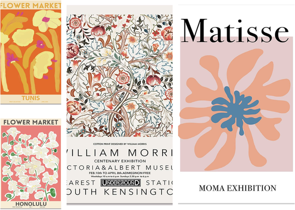 Poster Matisse Flower Market Museum | Bilder Wohnzimmer | Wandbilder Schlafzimmer | Deko Print ohne Rahmen | Bilder Matisse Bunt - B / 40 x 50 cm