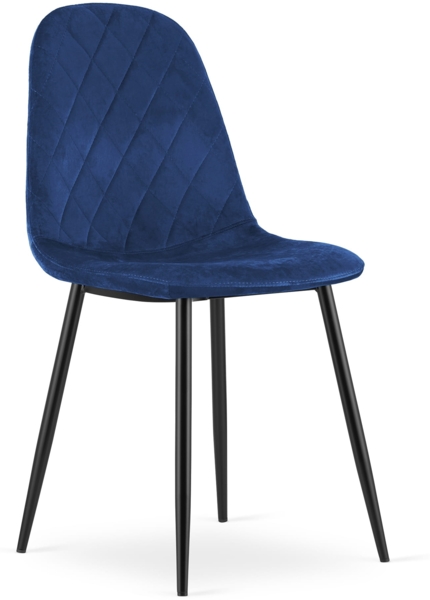 Valora DAPI Marineblauer Samtstuhl mit Metallbeinen x2 Bild 2