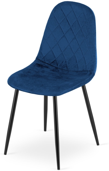 Valora DAPI Marineblauer Samtstuhl mit Metallbeinen x2 Bild 6