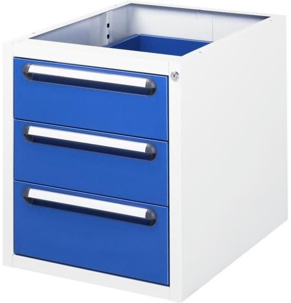 Rau Unterbaucontainer 480x600x545mm 3xSchublade lichtgrau/enzianblau