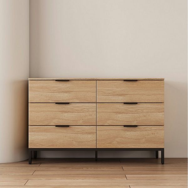 OTTO home Kommode Jorinde, Melaminoberfläche, flexibler Stauraum und robustes Metallgestell