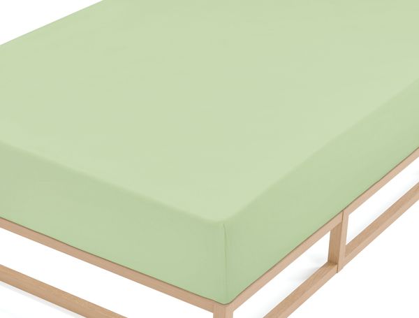 biberna Feinbiber-Spannbetttuch 0002744, pistaziengrün, 1x 60x120 cm - 70x140 cm