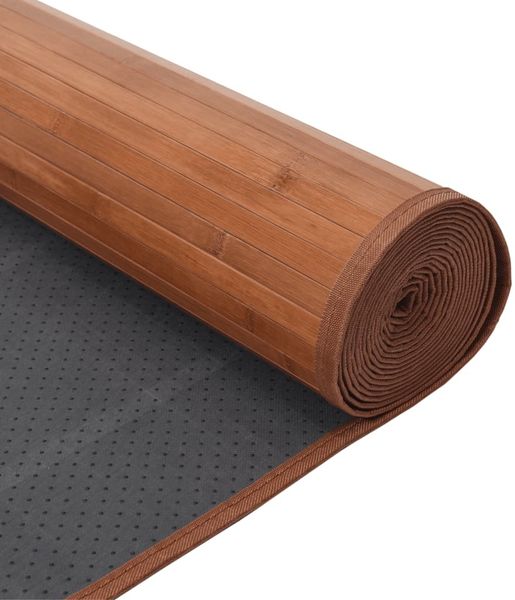 vidaXL Teppich Rechteckig Braun 60x200 cm Bambus 376836 Bild 5