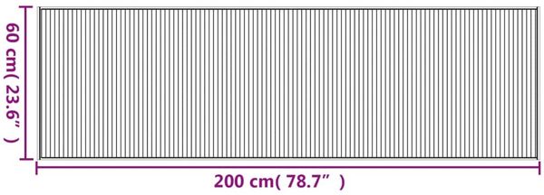 vidaXL Teppich Rechteckig Braun 60x200 cm Bambus 376836 Bild 8