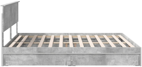 vidaXL Aufbewahrungsbett Beton Grau 200x200 cm Holzwerkstoff 3408427 Bild 8