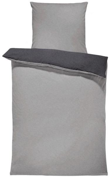 One Home Bettwäsche Doubleface Unifarben, Fleece, 2 teilig, Wende modern, kuschelig flauschig warm weich Winter Normalgröße