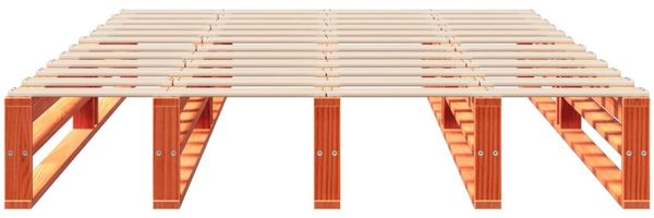 vidaXL Massivholzbett ohne Matratze Wachsbraun 140x200 cm Kiefernholz 850844 Bild 4
