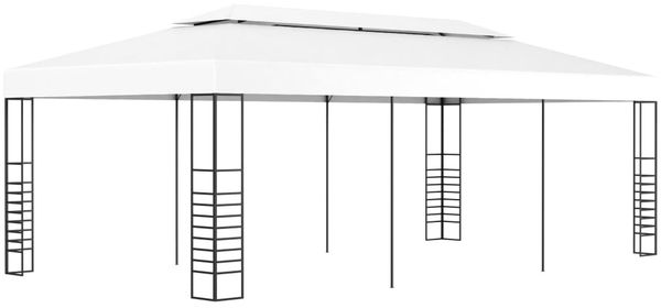 Gartenpavillon, Pavillon 6x3 m Weiß