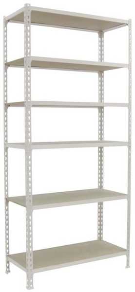 PROREGAL® Schwerlastregal GIANT MULI 250x80x30cm 6 Fachböden Fachlast 150kg Weiß