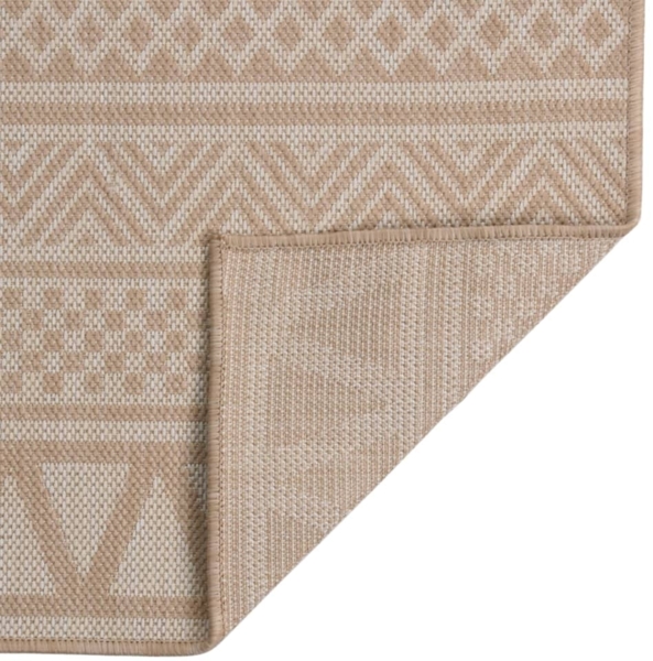 vidaXL Outdoor-Teppich Flachgewebe 200x280 cm Braun Gestreift 340868