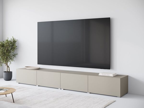 OTTO home Lowboard Denver Erlebe die Weltmeisterschaft im XXL-Format, Elegantes TV-Möbel 300 cm, speziell für bis zu 98-Zoll Fernseher