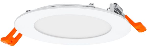 Osram Downlight Slim 120mm, LED Einbauleuchte, 8W, 6500K kaltweiß, 550 Lumen, flaches Design, IP20, einfache Montage für Wohnräume und Küchen