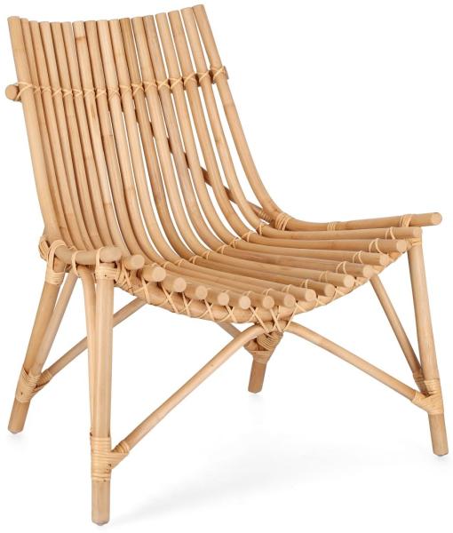 Sessel Menendez aus Rattan, Natur