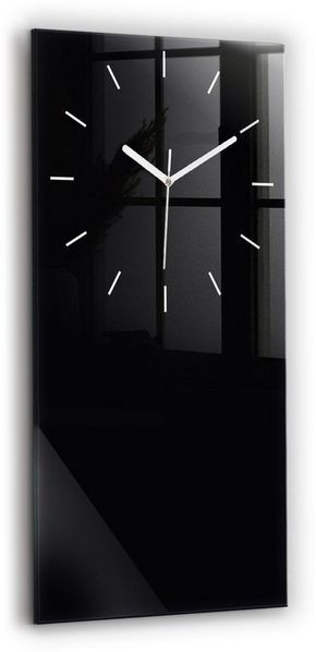 Tulup Wanduhr Wanduhr Glasuhr Rechteckige Wanduhr 30 x 60 cm Uhr aus Gehärtetem Glas