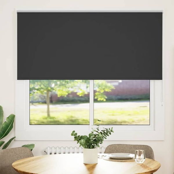 vidaXL Verdunkelungsrollo Schwarz 165x130 cm Stoffbreite 161,6 cm 4010855