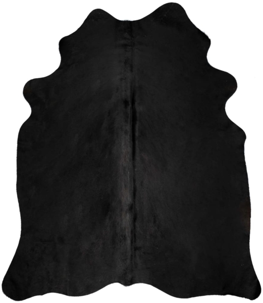 vidaXL Teppich Echtes Rindsleder Schwarz 150x170 cm 284341