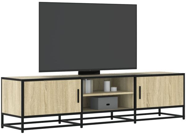 vidaXL TV-Schrank Sonoma-Eiche 160x35x41 cm Holzwerkstoff und Metall 848845