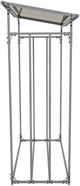 DELUKE® Kaminholzregal aussen mit Abdeckung HEOD - für Feuerholz Brennholzregal aussen Kaminholzunterstand Kaminholzständer draussen Feuerholzregal aussen, 70x130x185, Aluminium, Mit Plane Bild 4