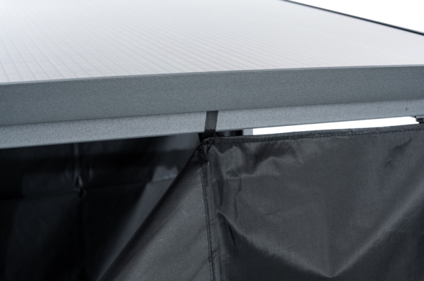 DELUKE® Kaminholzregal aussen mit Abdeckung HEOD - für Feuerholz Brennholzregal aussen Kaminholzunterstand Kaminholzständer draussen Feuerholzregal aussen, 70x130x185, Aluminium, Mit Plane Bild 5