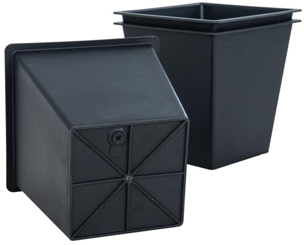 Hochbeet Polyrattan Blumenkübel Pflanzkübel Rattan Blumentopf Set Anthrazit-Grau Bild 9