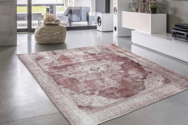 Leonique Teppich Rayan, rechteckig, Höhe: 9 mm, Orient-Design, Vintage, Kurzflor, Teppich mit Bordüre Bild 1