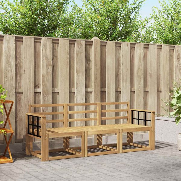 vidaXL Outdoor-Sofagarnitur 3 pcs Weiß 189,5 x 63 x 73 cm 3387183