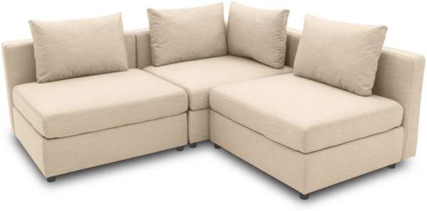 Gartenlounge Set 2 Bozhana mit Outdoorbezug in beige
