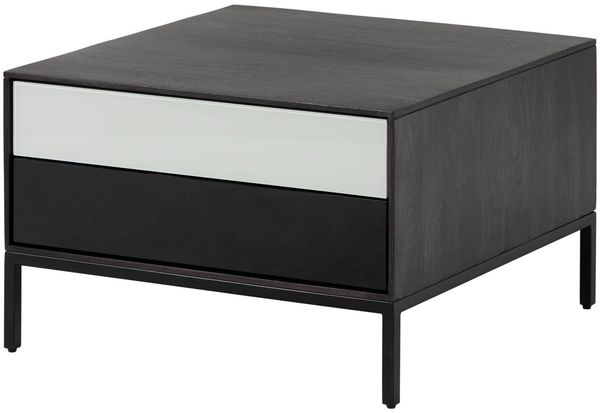 Couchtisch Mango 67x67x43 dunkelgrau geölt CHICAGO #213