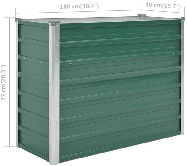 vidaXL Garten-Hochbeet Verzinkter Stahl 100x40x77 cm Grün 44853 Bild 8