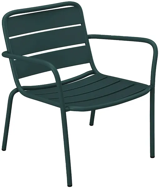 Vente-unique - MIRMANDE Gartensitzgruppe Metall Grün - B 67,5 cm x H 71,5 cm x L 60 cm
