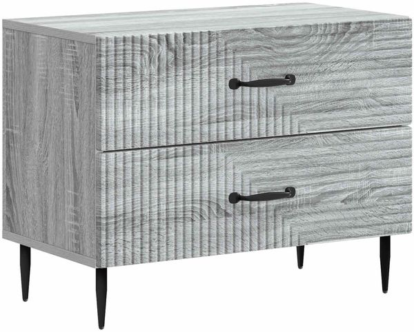 vidaXL Nachttisch Graues Sonoma 62 x 34,5 x 47,5 cm Holzwerkstoff 894781