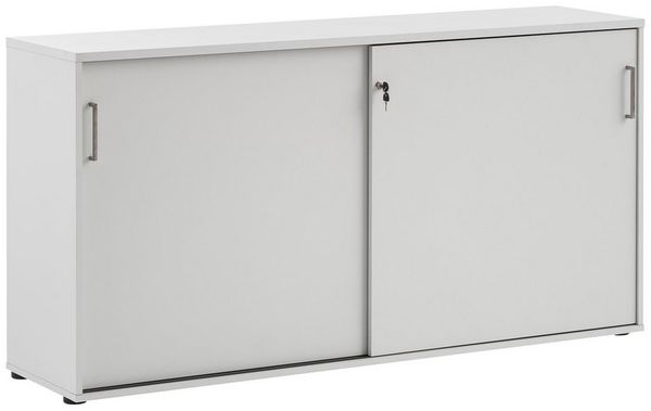 Lomadox Aktenschrank META-80 Büro abschließbar in Licht grau, B/H/T: ca. 160,2/84,2/41 cm