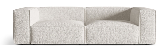 Micadoni Sofa Nuria 4-Sitzer Boucle Grau Beige Melange