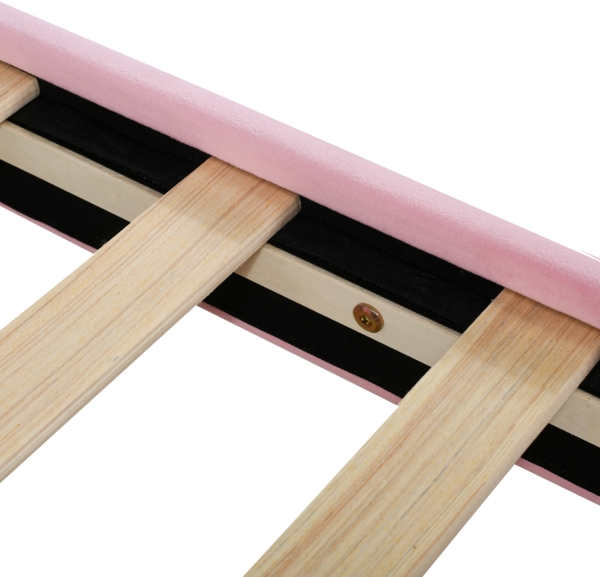 Kinder Polsterbett mit Bogendesign, Flanellbezug, dekorativen Nieten, weichem Rahmen, vielseitig nutzbar als Schlafsofa Bild 10