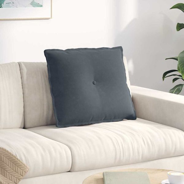 vidaXL Rückenkissen Dunkelgrau 60 x 50 cm Cordstoff 42014676
